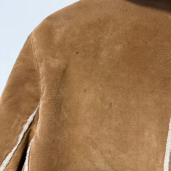 St Johns Bay Coat Women’s L Washable Suede Sherpa Lined Faux Shearling Vintage - Picture 6 of 16